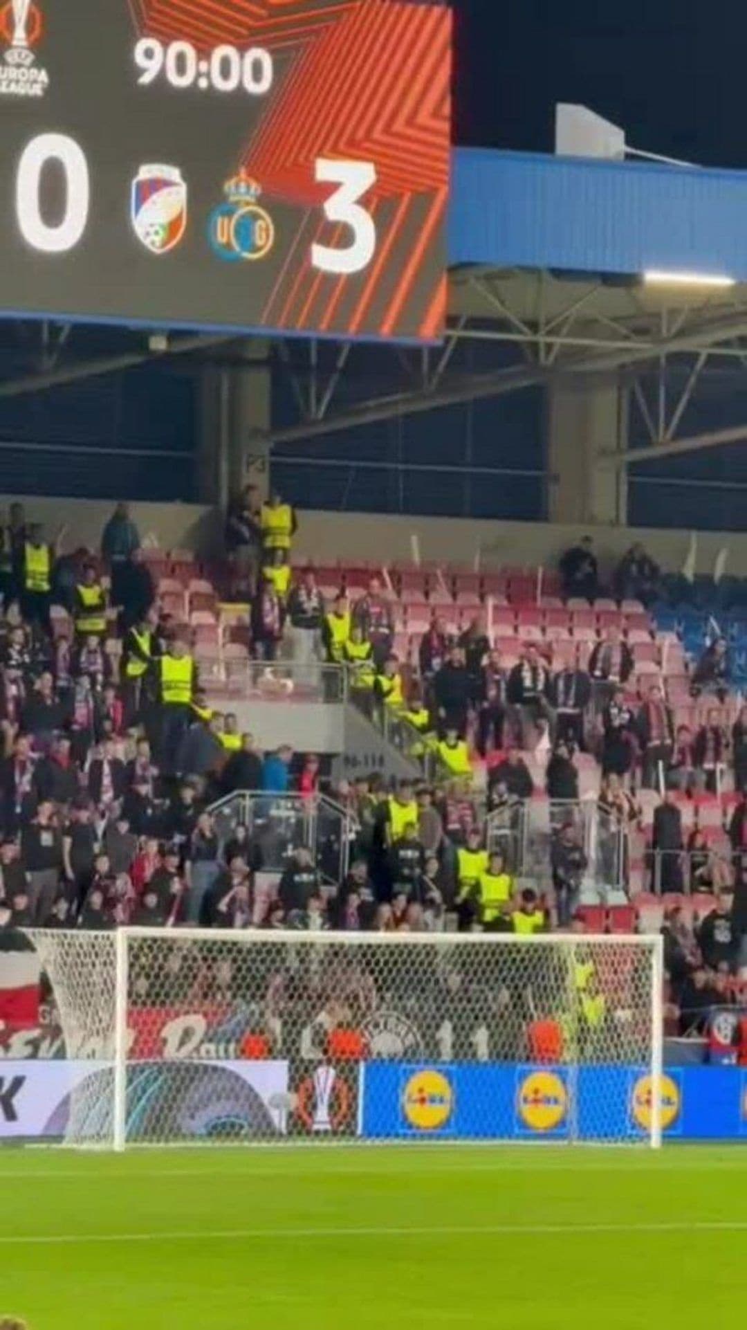 Nespokojenost fanoušků Viktorie po prohře v Evropské lize